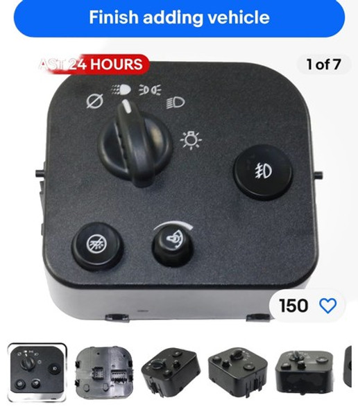 Headlight Switch For 03-09 Chevrolet Trailblazer GMC Envoy Buick Rainier HLS1054