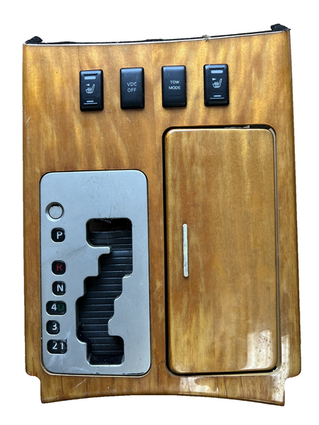 2004-2008 Nissan Infiniti Center Console Gear Shifter Wooden Bezel 96912 7S600 2004-2008 Nissan Infiniti Center Console Gear Shifter Wooden Bezel 96912 7S600