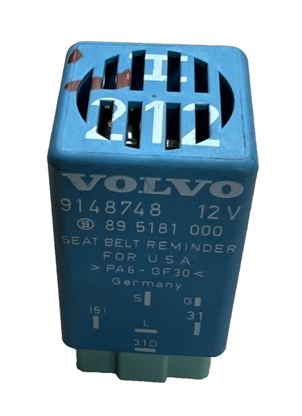 Volvo V70 C70 S70 V40 S40 Volvo Warning Seat Belt Relay 9148748 Blue