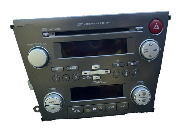 07 08 09 Subaru Legacy Outback Premium Radio 6 Disc MP3 WMA CD Player