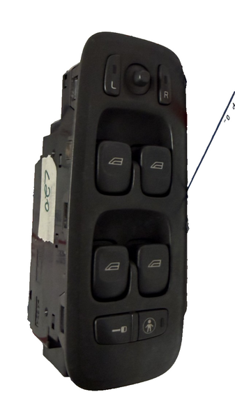 2000-2003 Volvo S60 S80 V70 4 Door Master Power Window Switch 8682949, 02 W13E