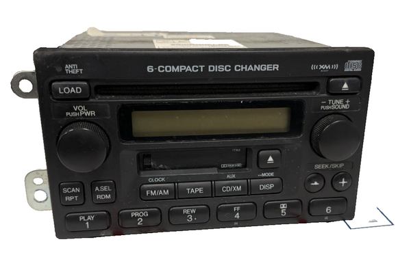 6 Disc Radio AM FM CD Cassette Player 39100 S9A A601 fits 06 2006 Honda CRV