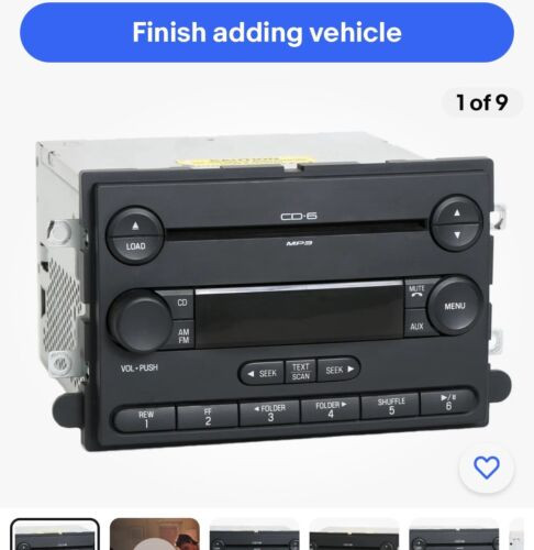 Lincoln MKX Ford Edge 2007 Radio AMFM 6 Disc CD Audiophile Player 7T4T-18C815-FB