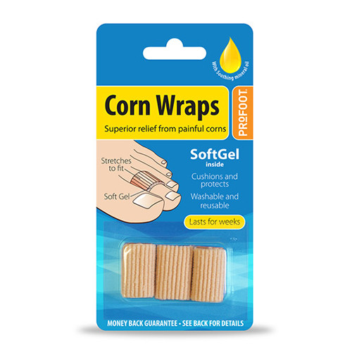 Profoot Soft Gel Corn Extra Large Packungen – Hühneraugen-Schutzpolster, Um Den Zeh Gewickelt