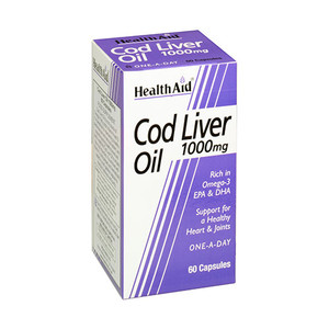 HEALTHAID COD LIVER OIL 1000MG CAPSULES 60 HEALTHAID COD LIVER OIL 1000MG CAPSULES 60