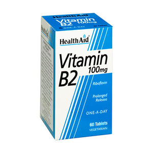 HEALTHAID VITAMIN B2 100MG PROLONGED RELEASE TABLETS 60 HEALTHAID VITAMIN B2 100MG PROLONGED RELEASE TABLETS 60