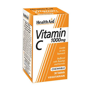 HEALTHAID VITAMIN C 1000MG CHEWABLE TABLETS 30 HEALTHAID VITAMIN C 1000MG CHEWABLE TABLETS 30