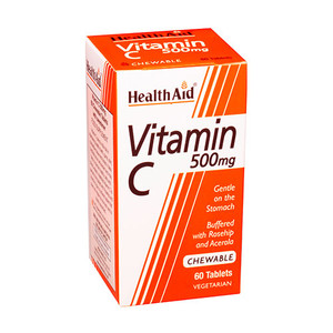 HEALTHAID VITAMIN C 500MG CHEWABLE TABLETS 60 HEALTHAID VITAMIN C 500MG CHEWABLE TABLETS 60