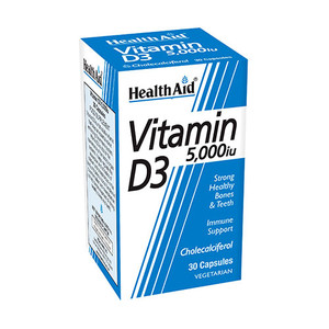 HEALTHAID VITAMIN D3 5000IU CAPSULES 30 HEALTHAID VITAMIN D3 5000IU CAPSULES 30