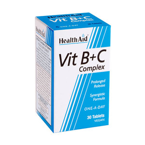 HEALTHAID VITAMIN B+C COMPLEX PROLONGED RELEASE TABLETS 30 HEALTHAID VITAMIN B+C COMPLEX PROLONGED RELEASE TABLETS 30