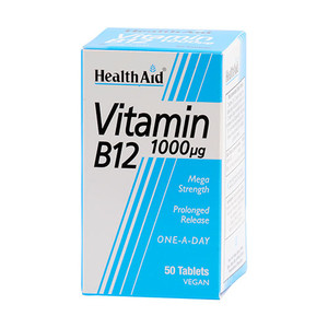 HEALTHAID VITAMIN B12 1000MCG PROLONGED RELEASE TABLETS 50 HEALTHAID VITAMIN B12 1000MCG PROLONGED RELEASE TABLETS 50