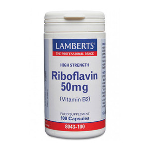 LAMBERTS RIBOFLAVIN 50MG CAPSULES 100 LAMBERTS RIBOFLAVIN 50MG CAPSULES 100