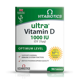 VITABIOTICS ULTRA VITAMIN D 1000IU TABLETS 96 VITABIOTICS ULTRA VITAMIN D 1000IU TABLETS 96