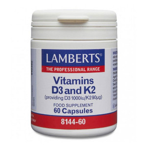 LAMBERTS VITAMIN D3 & K2 CAPSULES 60 LAMBERTS VITAMIN D3 & K2 CAPSULES 60