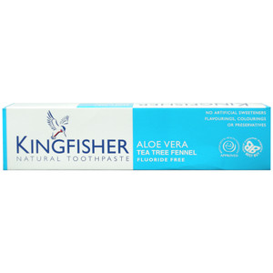 KINGFISHER TOOTHPASTE ALOE VERA/TEA TREE/FENNEL 100ML KINGFISHER TOOTHPASTE ALOE VERA/TEA TREE/FENNEL 100ML