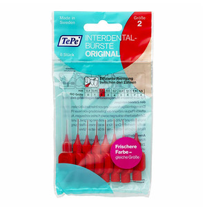 TEPE INTERDENTAL BRUSH 0.5MM SIZE 2 ORIGINAL RED 6 TEPE INTERDENTAL BRUSH 0.5MM SIZE 2 ORIGINAL RED 6
