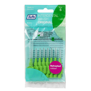 TEPE INTERDENTAL BRUSH 0.8MM SIZE 5 ORIGINAL GREEN 8