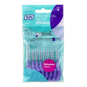 TEPE INTERDENTAL BRUSH 1.1MM SIZE 6 ORIGINAL PURPLE 8 TEPE INTERDENTAL BRUSH 1.1MM SIZE 6 ORIGINAL PURPLE 8