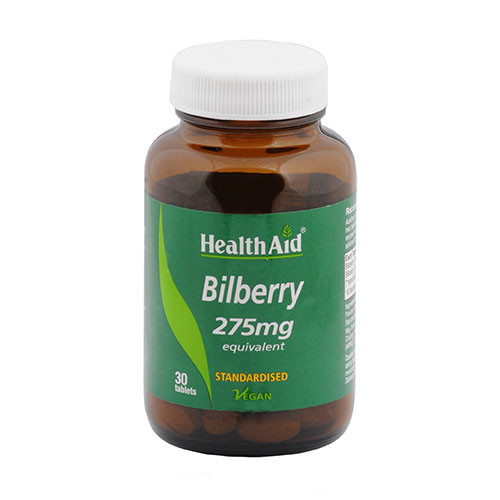 HEALTHAID BILBERRY 275MG TABLETS 30