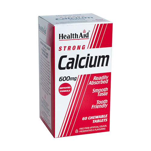 HEALTHAID CALCIUM 600MG CHEWABLE TABLETS 60