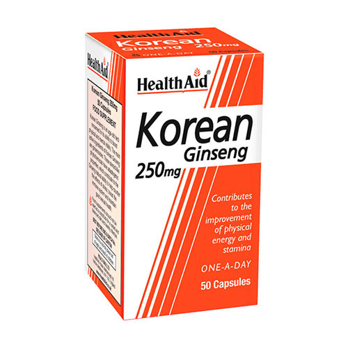 HEALTHAID KOREAN GINSENG 250MG CAPSULES 50