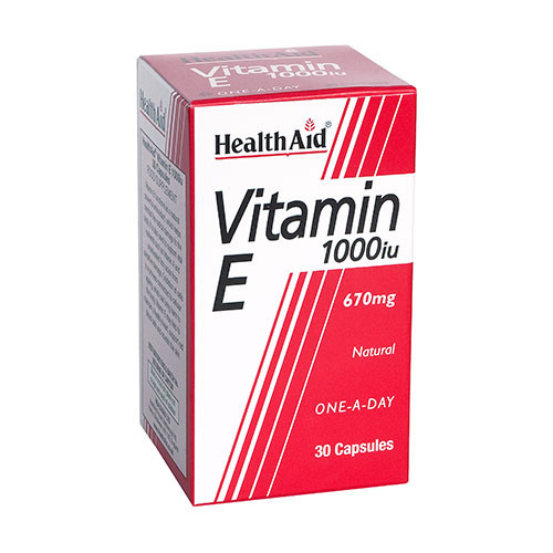 HEALTHAID VITAMIN E 1000IU CAPSULES 30