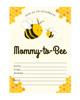 Mommy-to-Bee fill-in style baby shower invitation