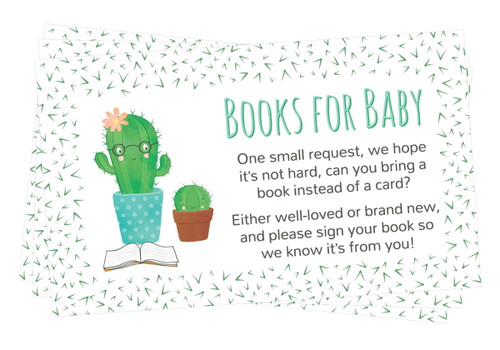 Book Request Baby Shower Activity Cactus Theme - Multiple