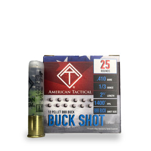 .410 2.5” BBB Buck 1/3oz ATI (25 Rounds) .410 2.5” BBB Buck 1/3oz ATI (25 Rounds)