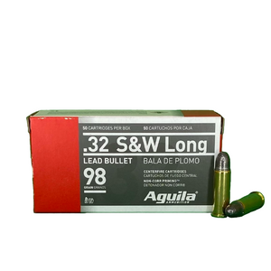 32 S&W Long Ammo For Sale - 98 gr LRN Aguila 32 S&W Long Ammunition by  Aguila For Sale - 50 Rounds