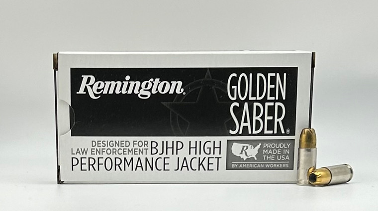 9mm Luger 124gr BJHP Remington Golden Saber - 50 Rounds