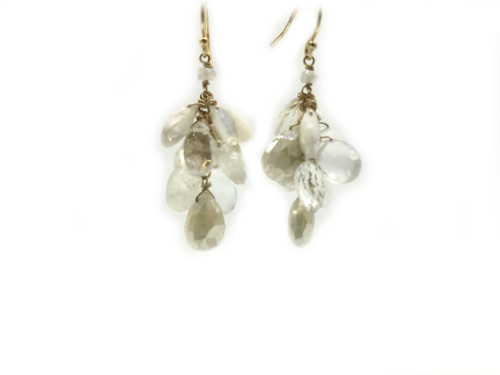 Moonstone Cluster Earrings