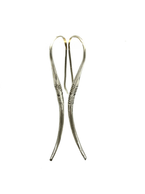 Sterling Silver Tribal Arc Earring