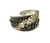 Emerald Sterling Silver & Brass Cuff