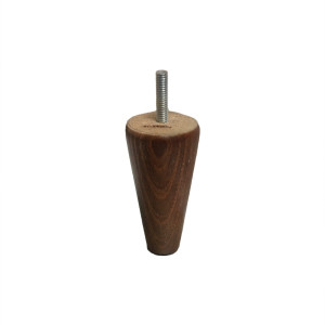 Sofa Leg 100mm height round walnut stain Sofa Leg 100mm height round walnut stain