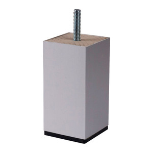Modern Aluminium Sofa Leg – 50mm Square, 100mm Height with Floor Glide