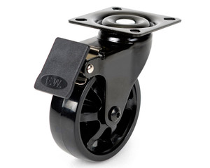 Castor with Brake in Black Castor with Brake in Black