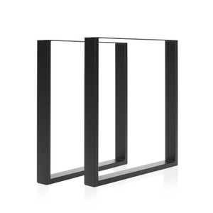 La Bella 2x 65cm Black DiningTable Desk Legs Metal 71cm High La Bella 2x 65cm Black DiningTable Desk Legs Metal 71cm High