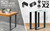 La Bella 2x  Black Dining Table Desk Legs Metal  71m High