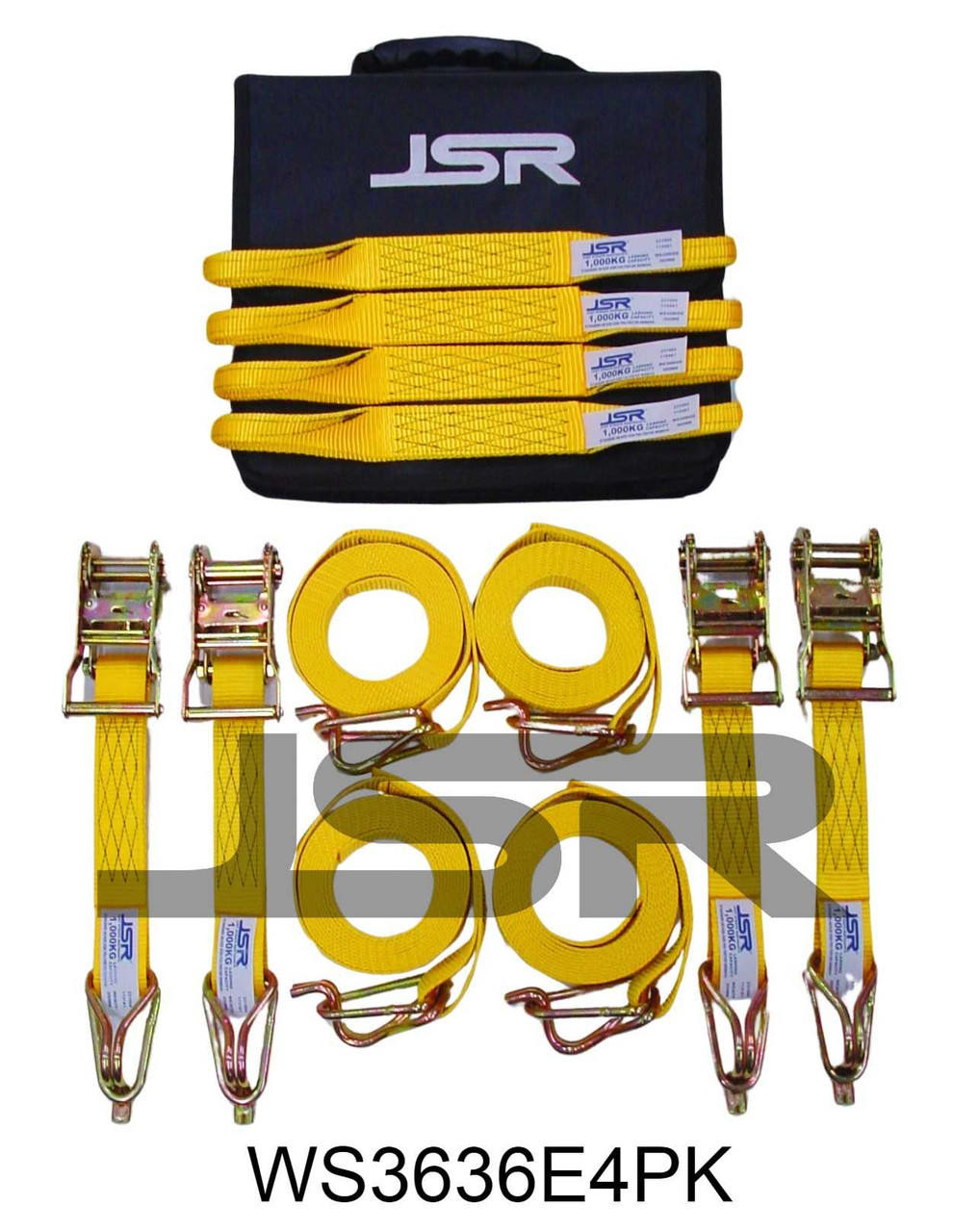 JSR® UTV/SSV Wheel Restraint Strap 4 pack 3.6 metre JustStraps2go