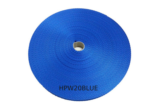 20 MM Polyester Webbing 50 Metre roll Blue