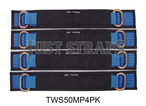 Just Straps® Car Transport Wheel Strap middle & pad 4 Pack