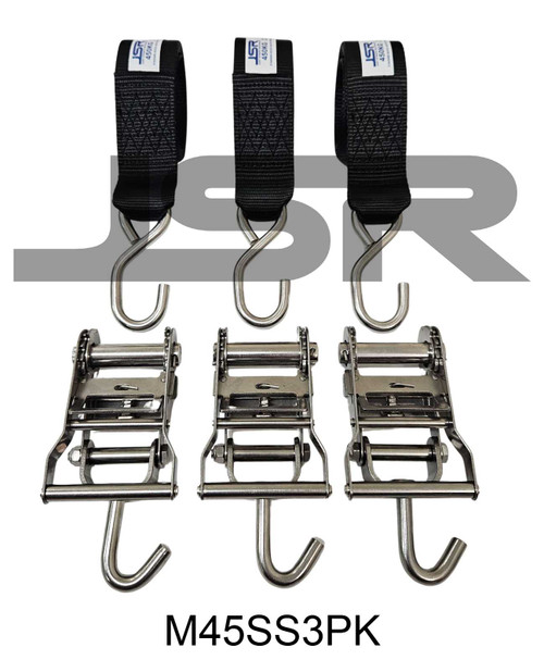 JSR® Medium Duty Ratchet Stainless Steel Hook to Hook 1.2 metre 3 Pack