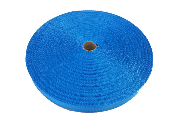 25 MM Polyester Webbing 50 Metre roll Aqua