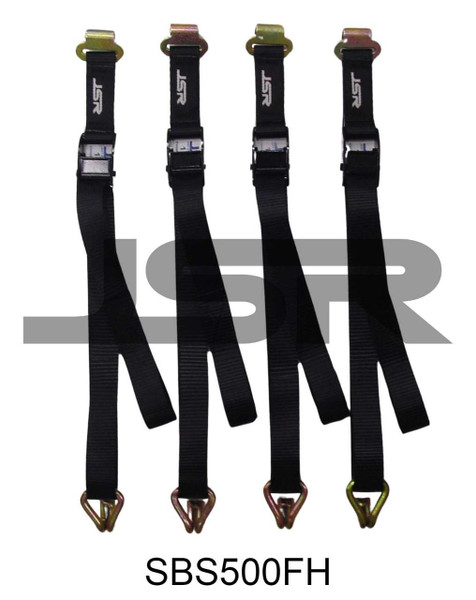 JSR® 4WD Storage Box straps c/w Flat Hooks set of 4 