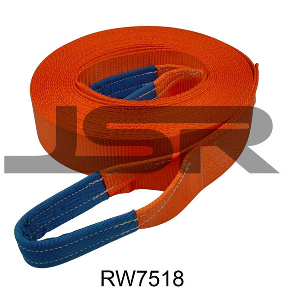 JSR® 4WD Heavy Duty Winch Extension Strap 18metre 9,000kg MBS