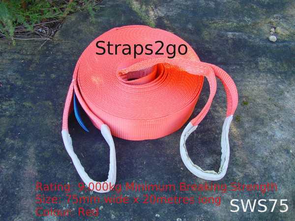 Straps2go® 4x4 Recovery E/Heavy Duty Winch Strap