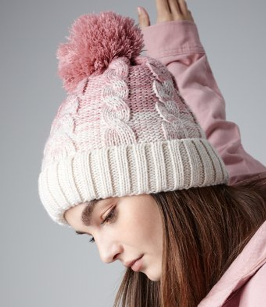 Beechfield B459 Ombré Pom Pom Beanie