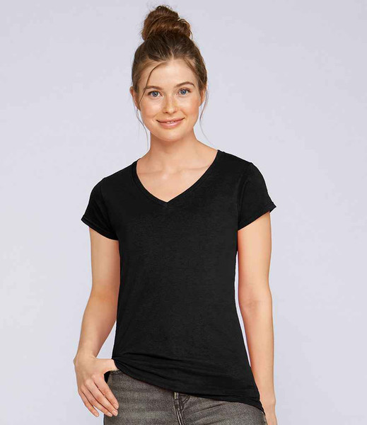 Gildan GD78 SoftStyle® Ladies V Neck Cotton* T-Shirt