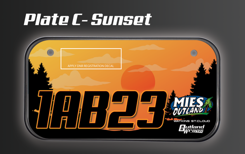 Sunset License Plate